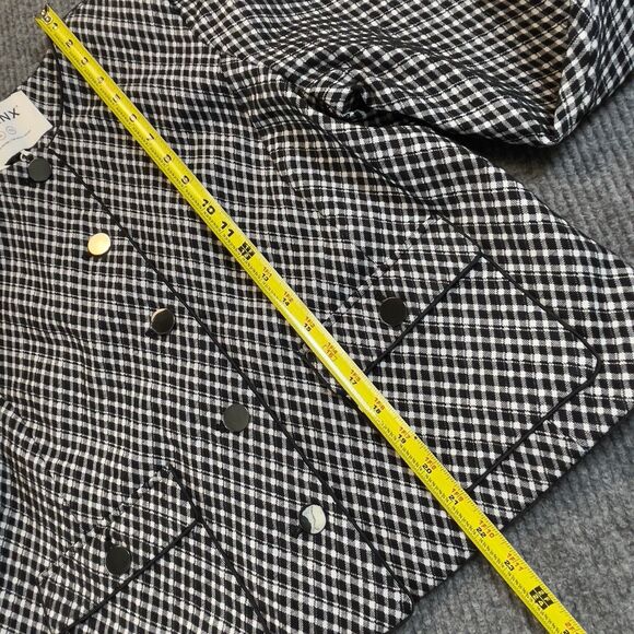 SPANX Womens Size XL Ponte Lady Jacket Stretch Jacquard Black Plaid Blazer NEW - Picture 11 of 12